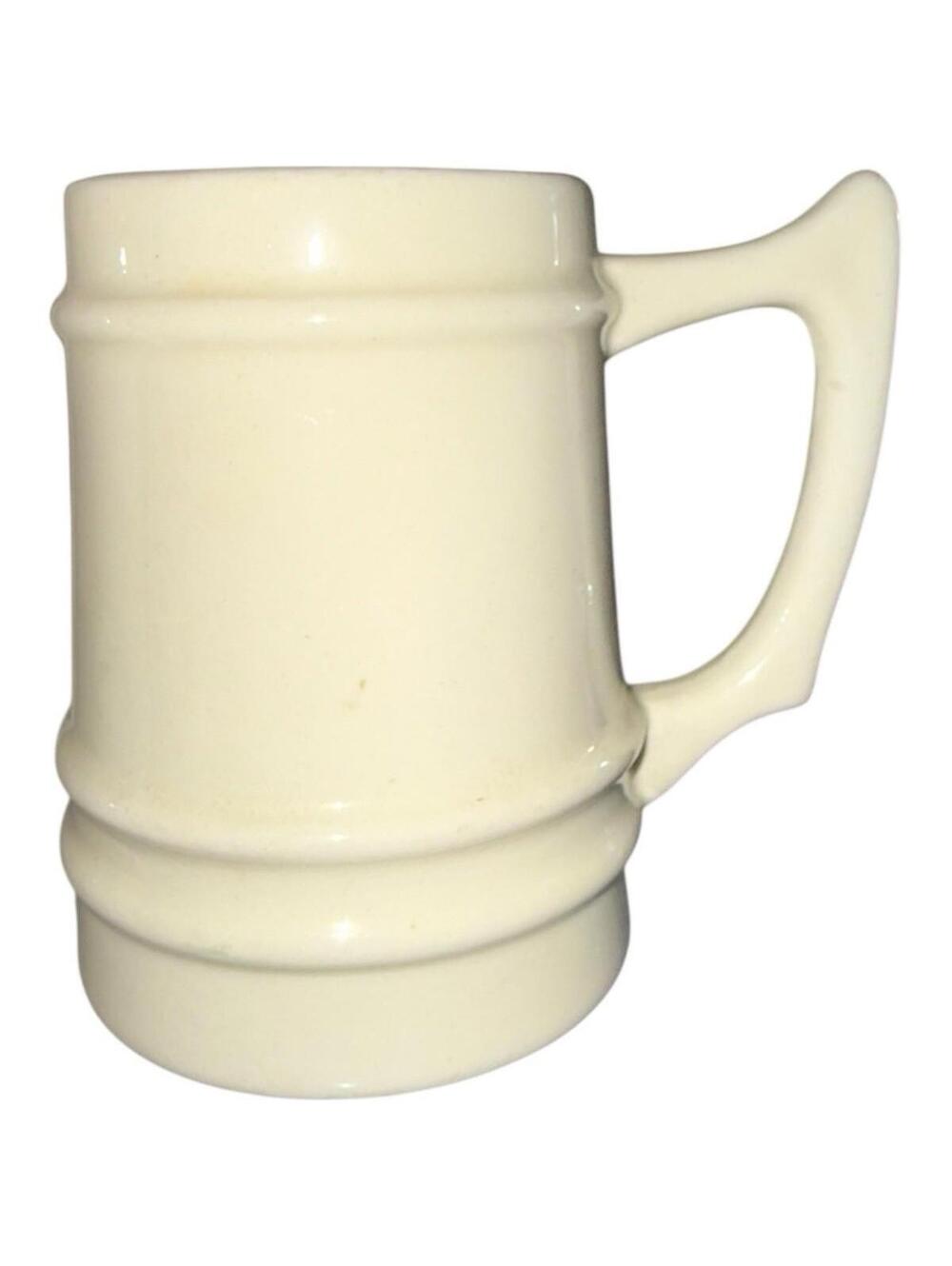 Vintage Ivory Beer Stein Heavy Ceramic German Style Pub Mug Blank - Picture 2 of 4